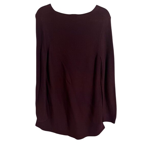 Talbots Knit Tunic Sweater M Red Old Money Classic Preppy Retro Neutral Minimal - Picture 6 of 9